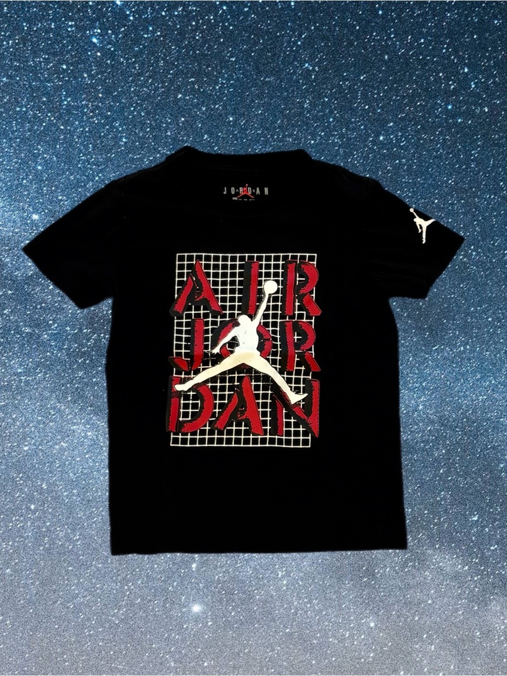 Nike Air Jordan Boys Black Jumpman Graphic T-Shirt Size 4 Years